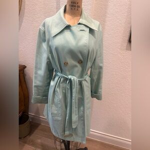 Casual Corner Mint Green Trench Coat